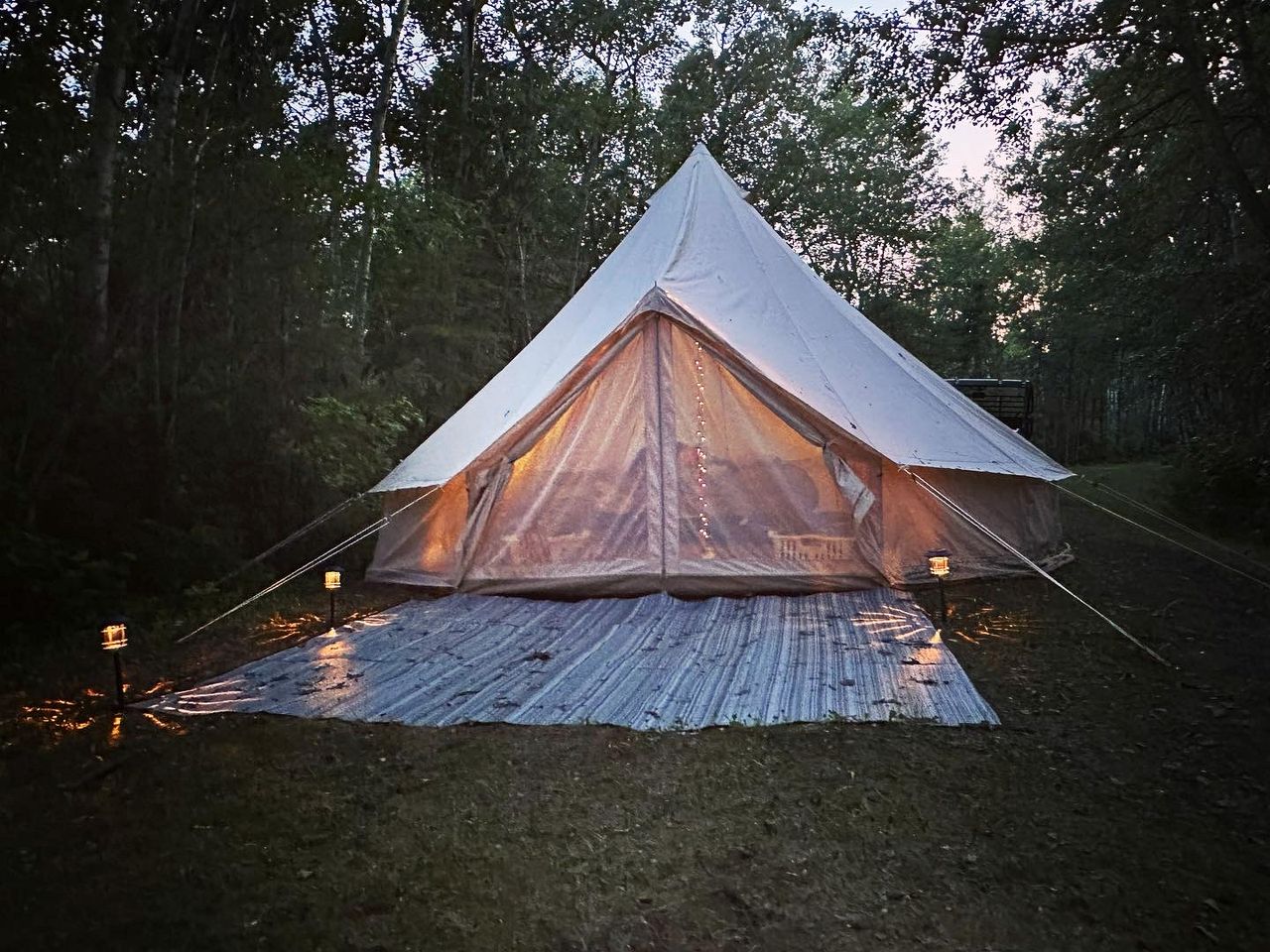 Beautiful Bell Tent Surrounded by Nature for an Amazing Glamping Escape near St. Paul, Alberta
