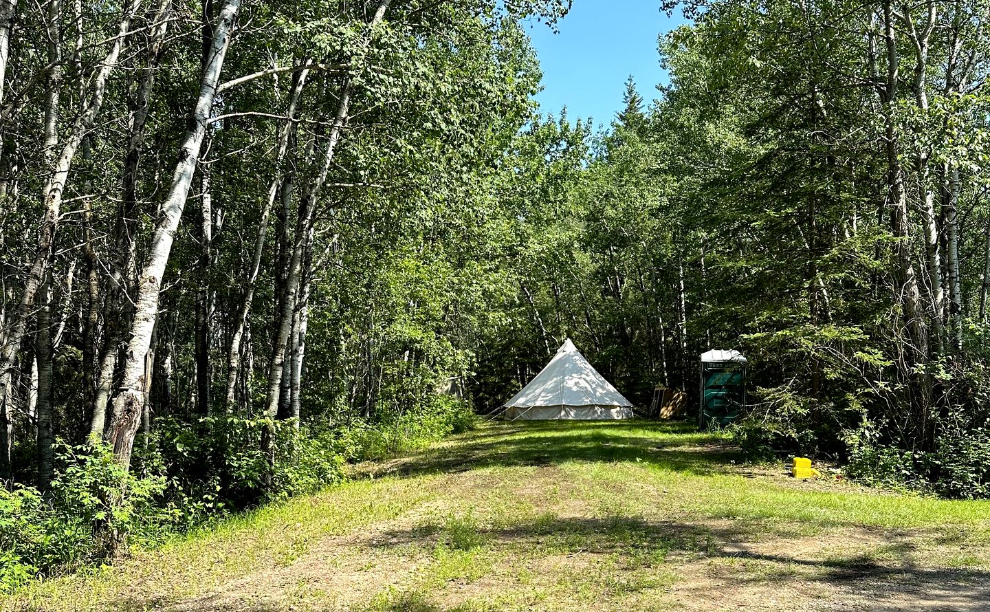 Beautiful Bell Tent Surrounded by Nature for an Amazing Glamping Escape near St. Paul, Alberta