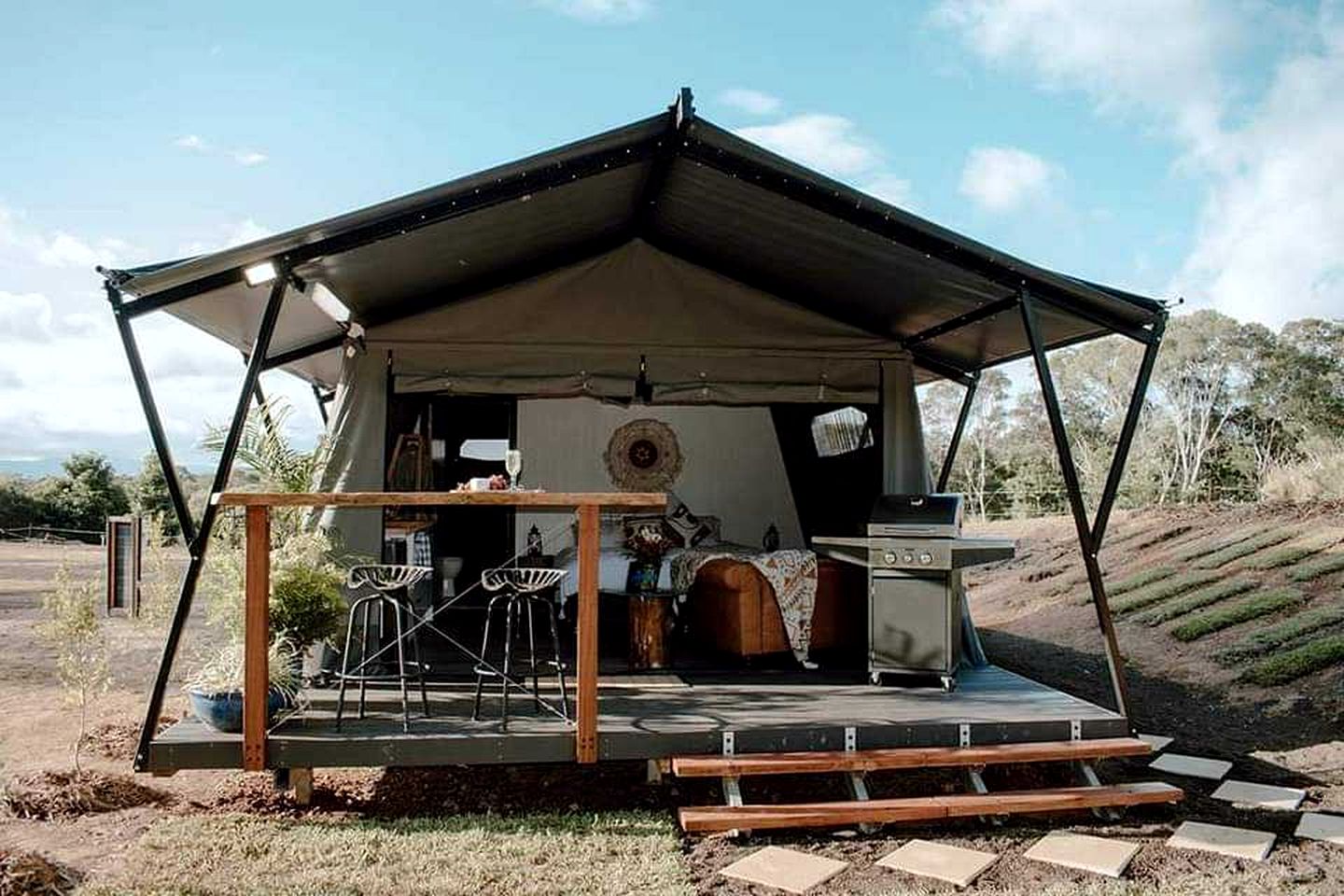 Incredible Romantic Safari Tent on a Peaceful Retreat for an Unforgettable Couples Glamping Experience in Yungaburra, Queensland