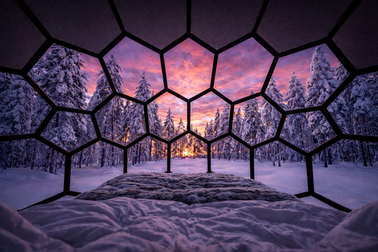 Unique Arctic Igloo Experience with Stunning Aurora Views in Norrbotten, Sweden