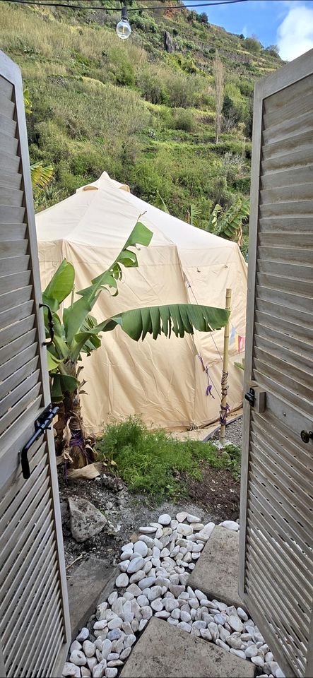 Romantic Bell Tent on a Lush Banana Plantation for an Incredible Glamping Getaway in Madeira, Portugal