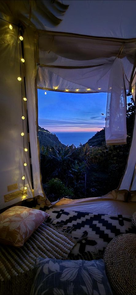 Romantic Bell Tent on a Lush Banana Plantation for an Incredible Glamping Getaway in Madeira, Portugal