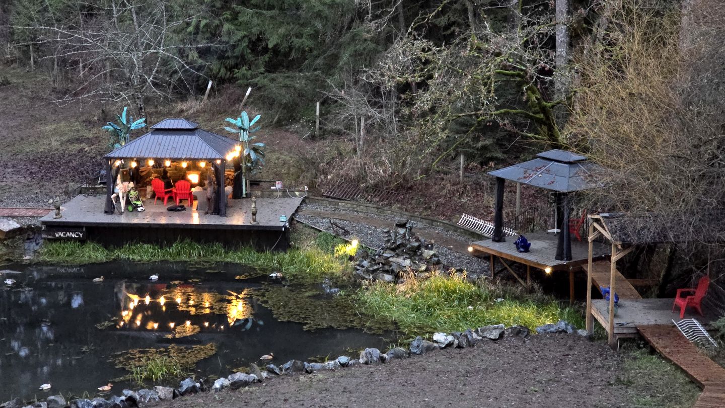 Beautiful Unique Vacation Rental with Incredible Outdoor Space Including Hot Tub, Outdoor Kitchen, and Forest Views in Duncan, British Columbia