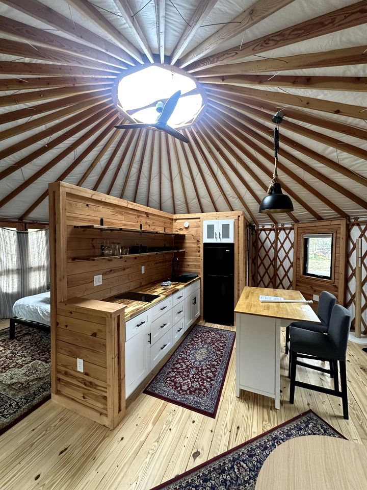 Elegant Yurt with Mountain Views & Private Pond | Unique Stay near Cherokee Mountains, Old Fort, Tennessee