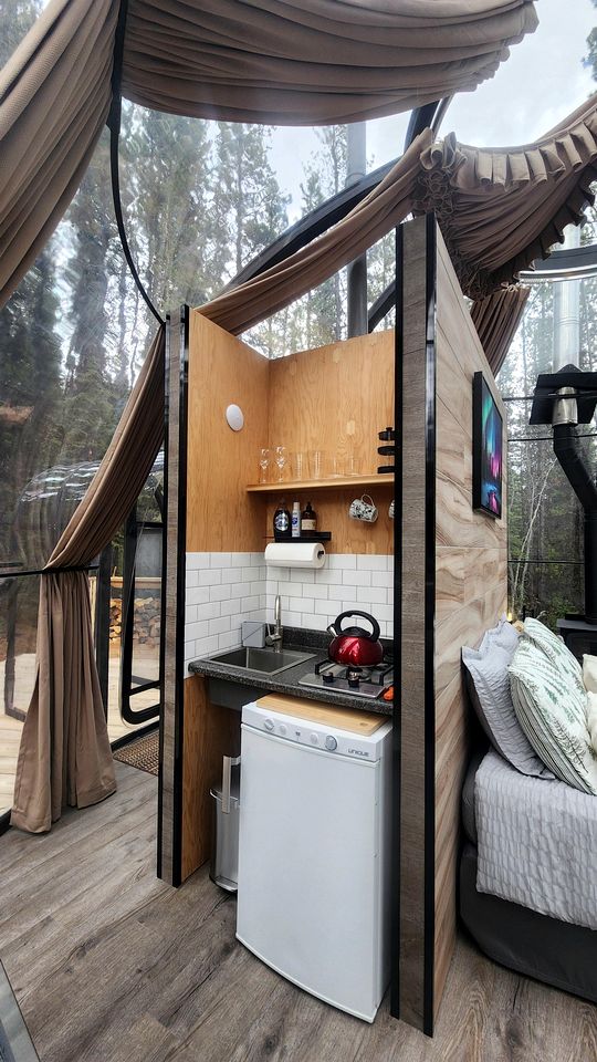 Unique Clear Dome Surrounded by Trees for a Memorable Glamping Experience in Rock Lake Provincial Park, Alberta
