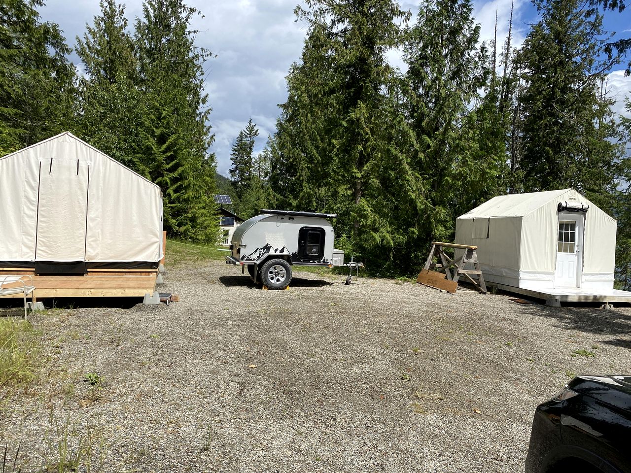 Off-Grid Tented Cabin at an Amazing Waterfront Retreat near Seymour Arm, British Columbia