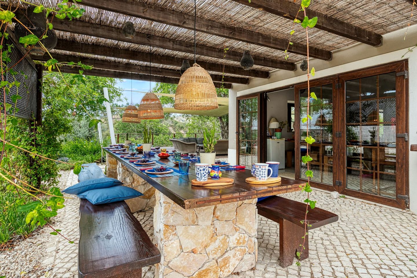 Beautiful Spacious Villa with Incredible Views for a Relaxing Family Getaway in the Algarve Countryside by the River Funcho in Portugal