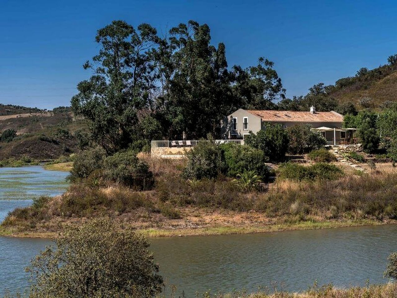 Beautiful Spacious Villa with Incredible Views for a Relaxing Family Getaway in the Algarve Countryside by the River Funcho in Portugal