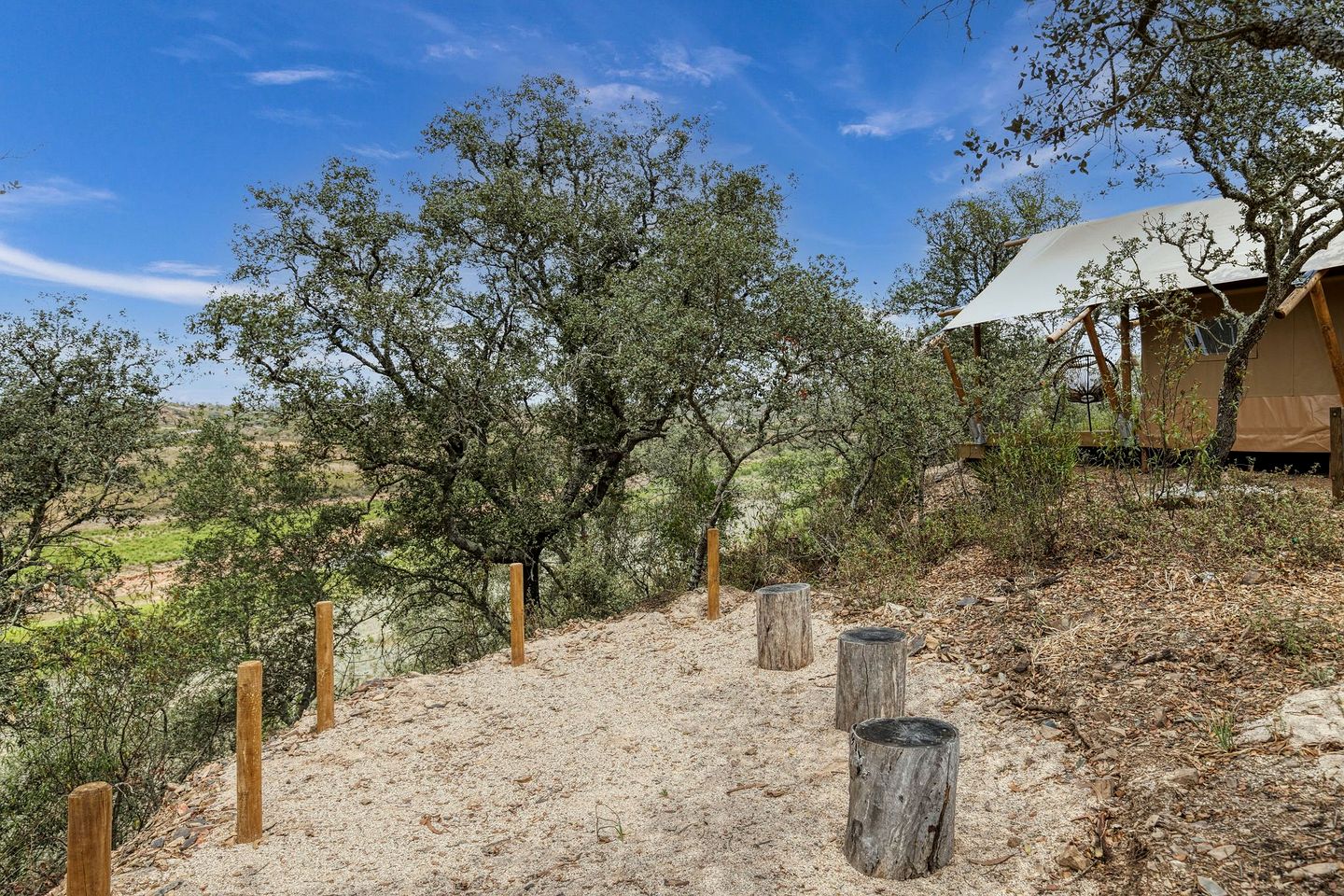 Gorgeous Safari Tent for a Unique Glamping Escape with Beautiful Funcho River Views in the Algarve Countryside, Portugal