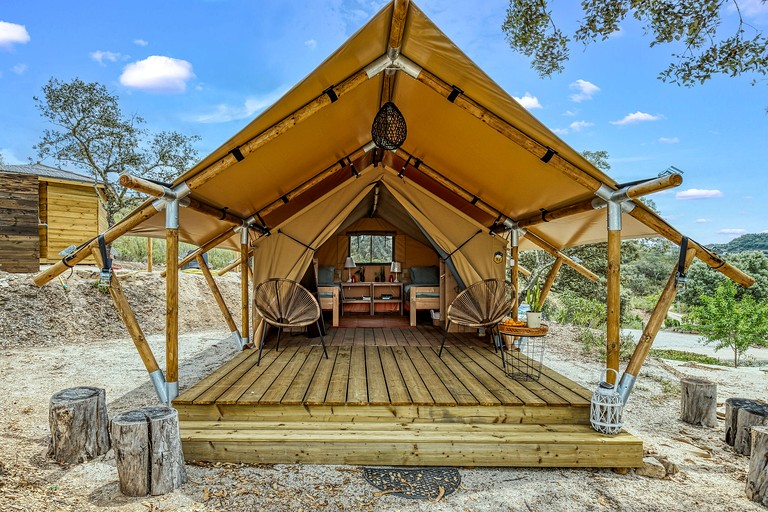 Gorgeous Safari Tent for a Unique Glamping Escape with Beautiful Funcho River Views in the Algarve Countryside, Portugal