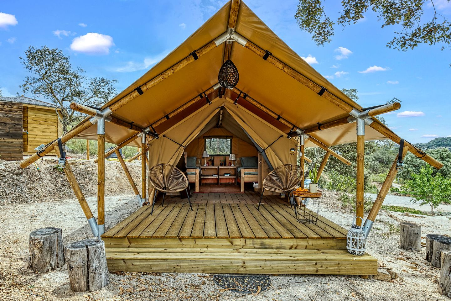 Gorgeous Safari Tent for a Unique Glamping Escape with Beautiful Funcho River Views in the Algarve Countryside, Portugal