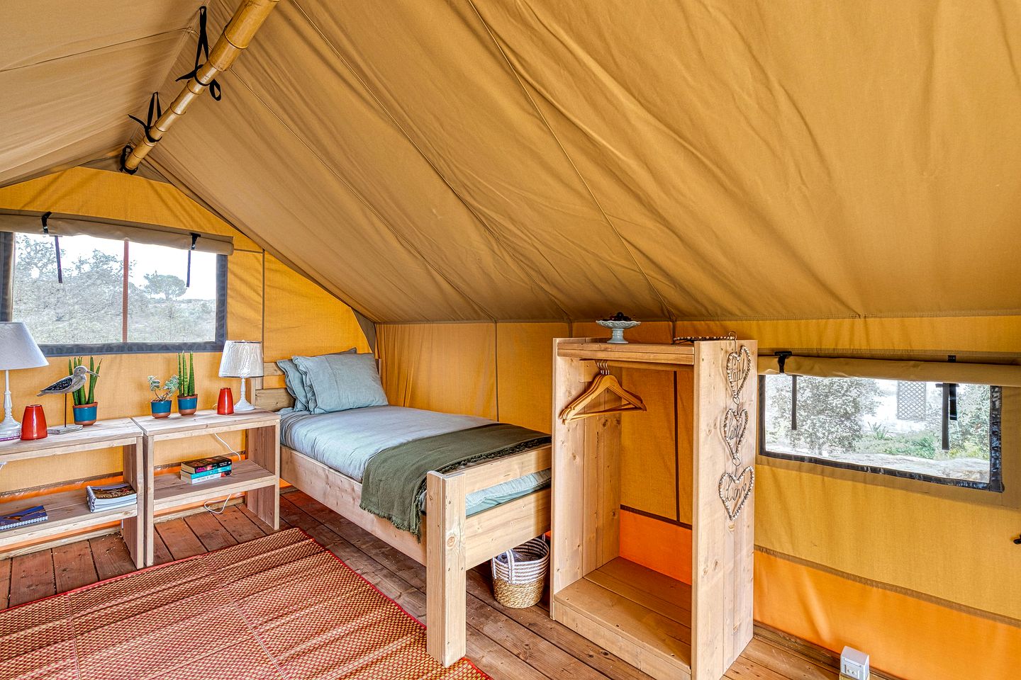 Gorgeous Safari Tent for a Unique Glamping Escape with Beautiful Funcho River Views in the Algarve Countryside, Portugal