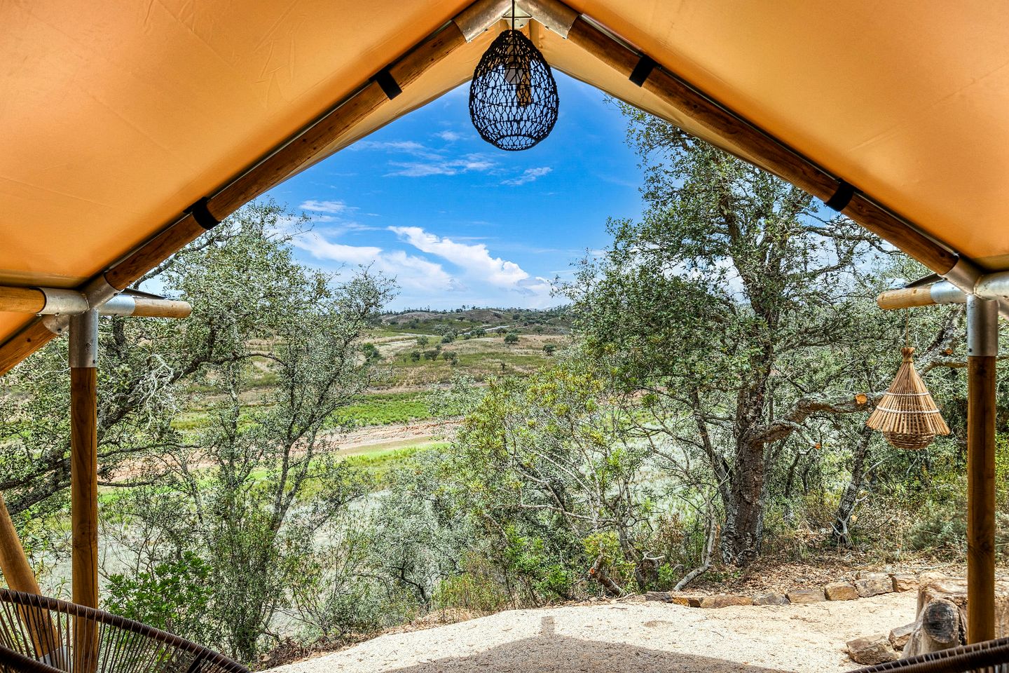 Gorgeous Safari Tent for a Unique Glamping Escape with Beautiful Funcho River Views in the Algarve Countryside, Portugal