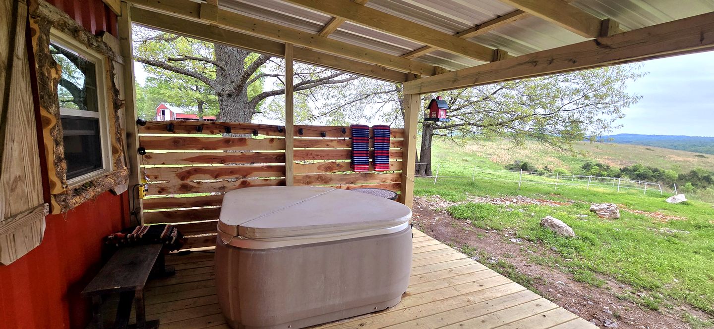 Gorgeous Container for a Romantic Getaway on a Ranch with Incredible Views in Gainesville, Missouri