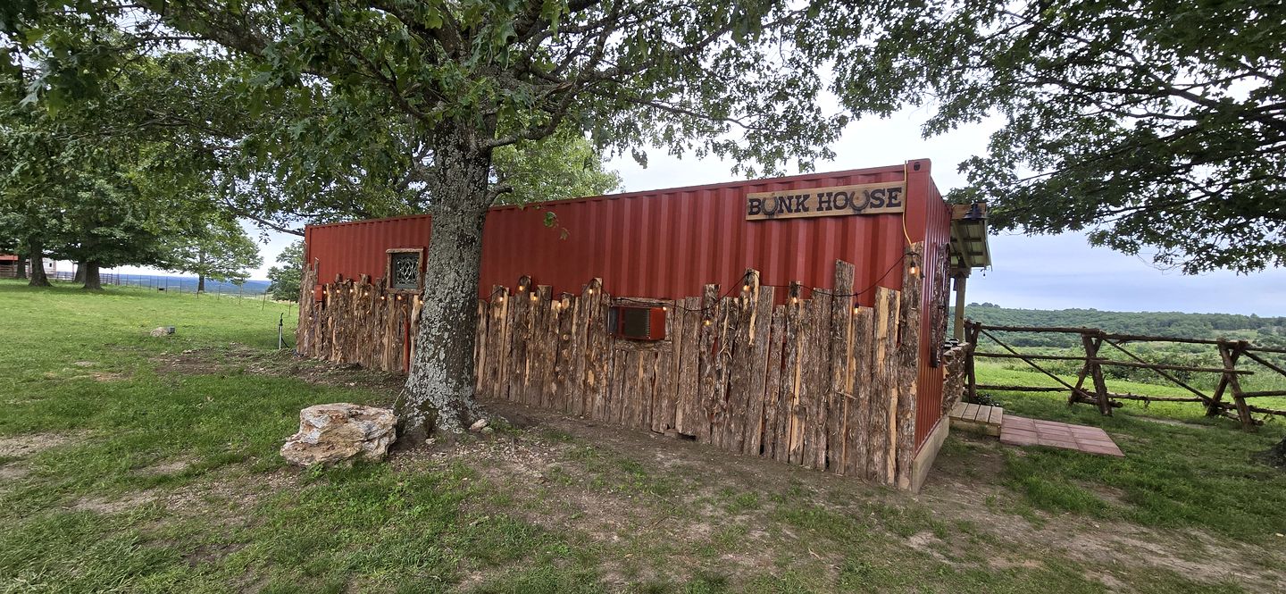 Gorgeous Container for a Romantic Getaway on a Ranch with Incredible Views in Gainesville, Missouri