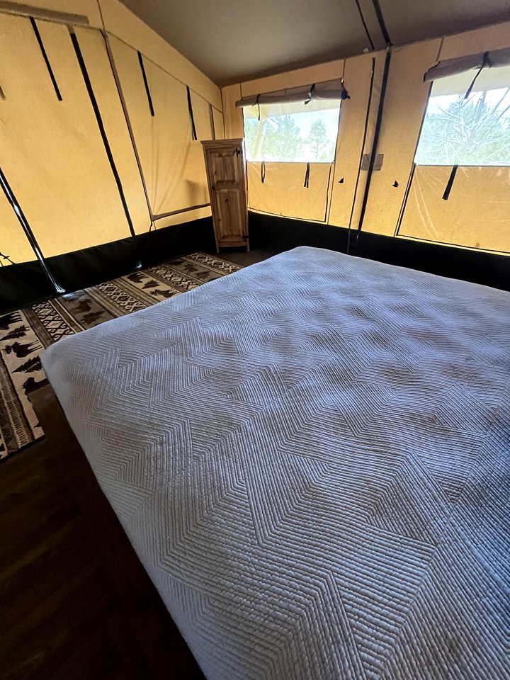 Cozy Secluded Safari Tent Surrounded by Nature with Incredible Views for a Peaceful Escape near Collbran, Colorado