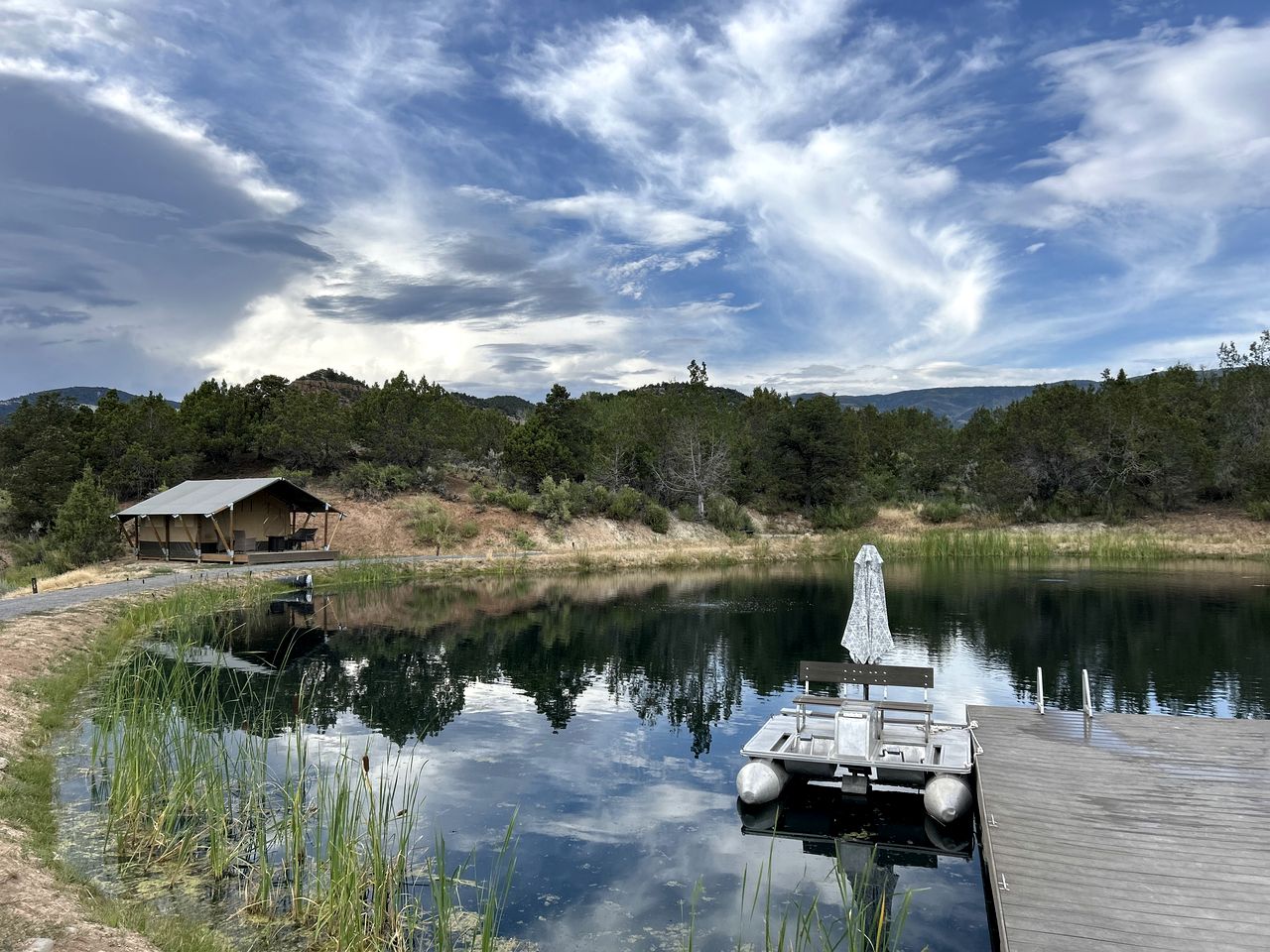 Cozy Secluded Safari Tent Surrounded by Nature with Incredible Views for a Peaceful Escape near Collbran, Colorado