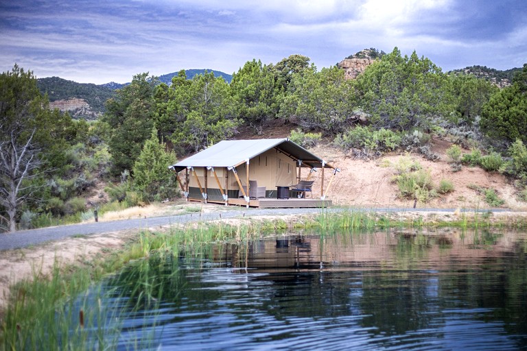 Cozy Secluded Safari Tent Surrounded by Nature with Incredible Views for a Peaceful Escape near Collbran, Colorado
