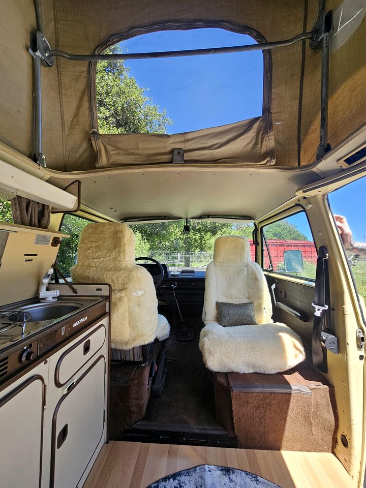 Sunny Retro VW Vanagon Glamping on Working Ranch near Napa & San Francisco, California