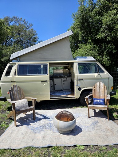 Sunny Retro VW Vanagon Glamping on Working Ranch near Napa & San Francisco, California