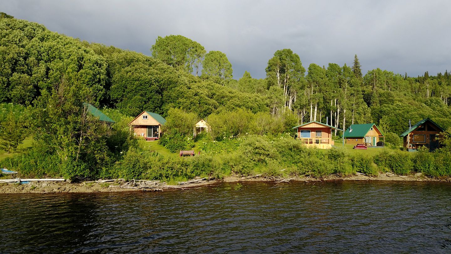 Rustic Cabin with Breathtaking Mountain Views from the Private Deck near Chapman Lake, British Columbia