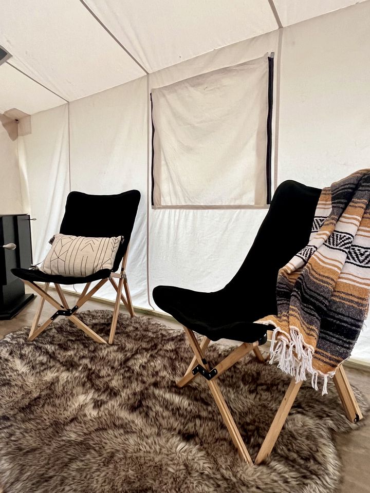Luxurious Safari Tent by the Great Smoky Mountains National Park for an Amazing Glamping Experience near Bryson City, North Carolina