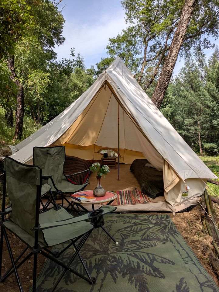 Secluded Bell Tent Surrounded by Nature for a Peaceful Romantic Escape in Coimbra District, Portugal