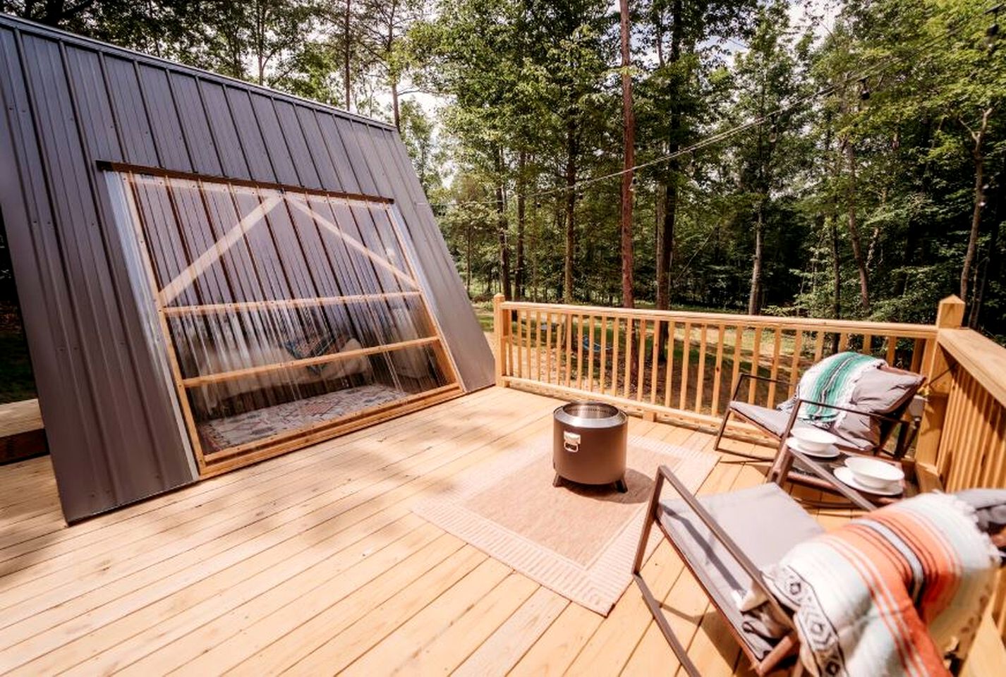 Cozy Modern A-Frame with Private Access Trail to Black Creek in Robbins, Tennessee