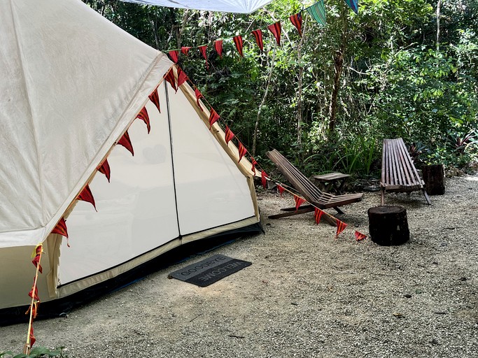 Cozy Bell Tent for a Unique Family Glamping Getaway Surrounded by Nature in Quintana Roo, Mexico
