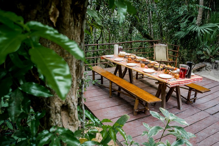 Yurts (Mexico, Puerto Morelos, Quintana Roo)