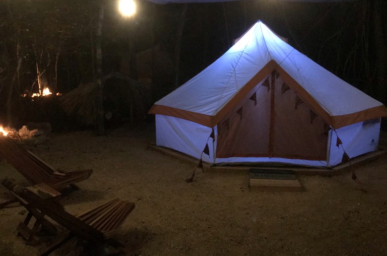Yurts (Mexico, Puerto Morelos, Quintana Roo)