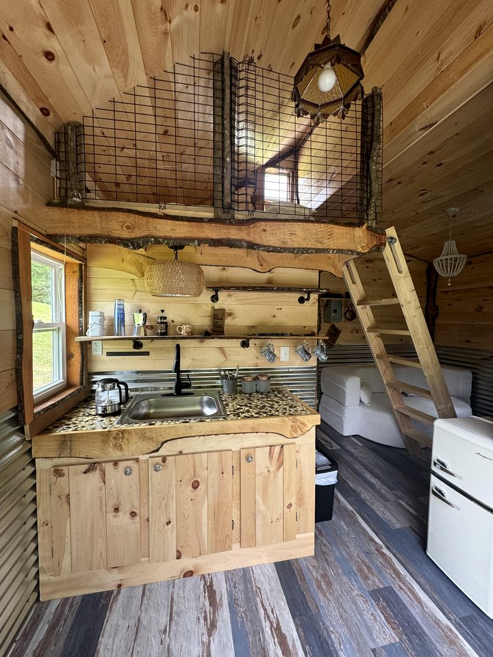 Cozy Tiny Cabin by the Creek for a Unique Pet-Friendly Getaway in Hillsville, Virginia