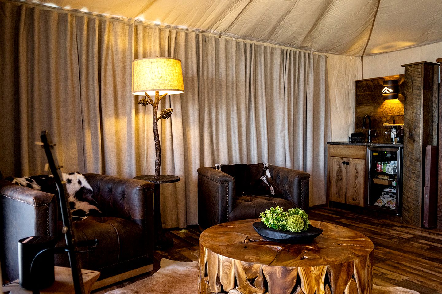 Incredible Safari Tent Nestled in the Heart of the Great Smoky Mountains for a Unique Glamping Getaway in North Carolina