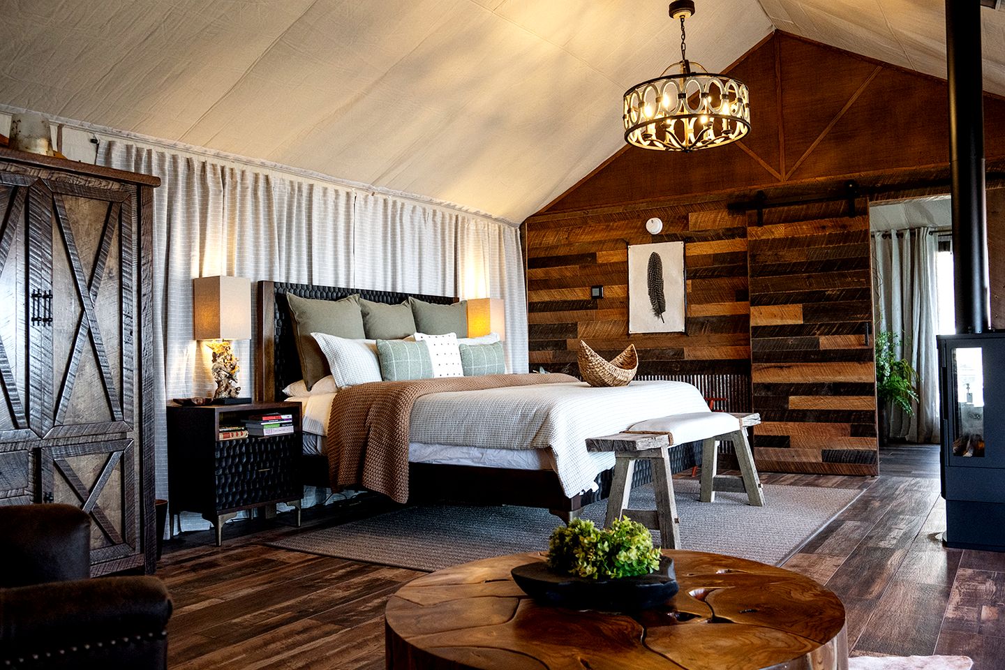 Incredible Safari Tent Nestled in the Heart of the Great Smoky Mountains for a Unique Glamping Getaway in North Carolina
