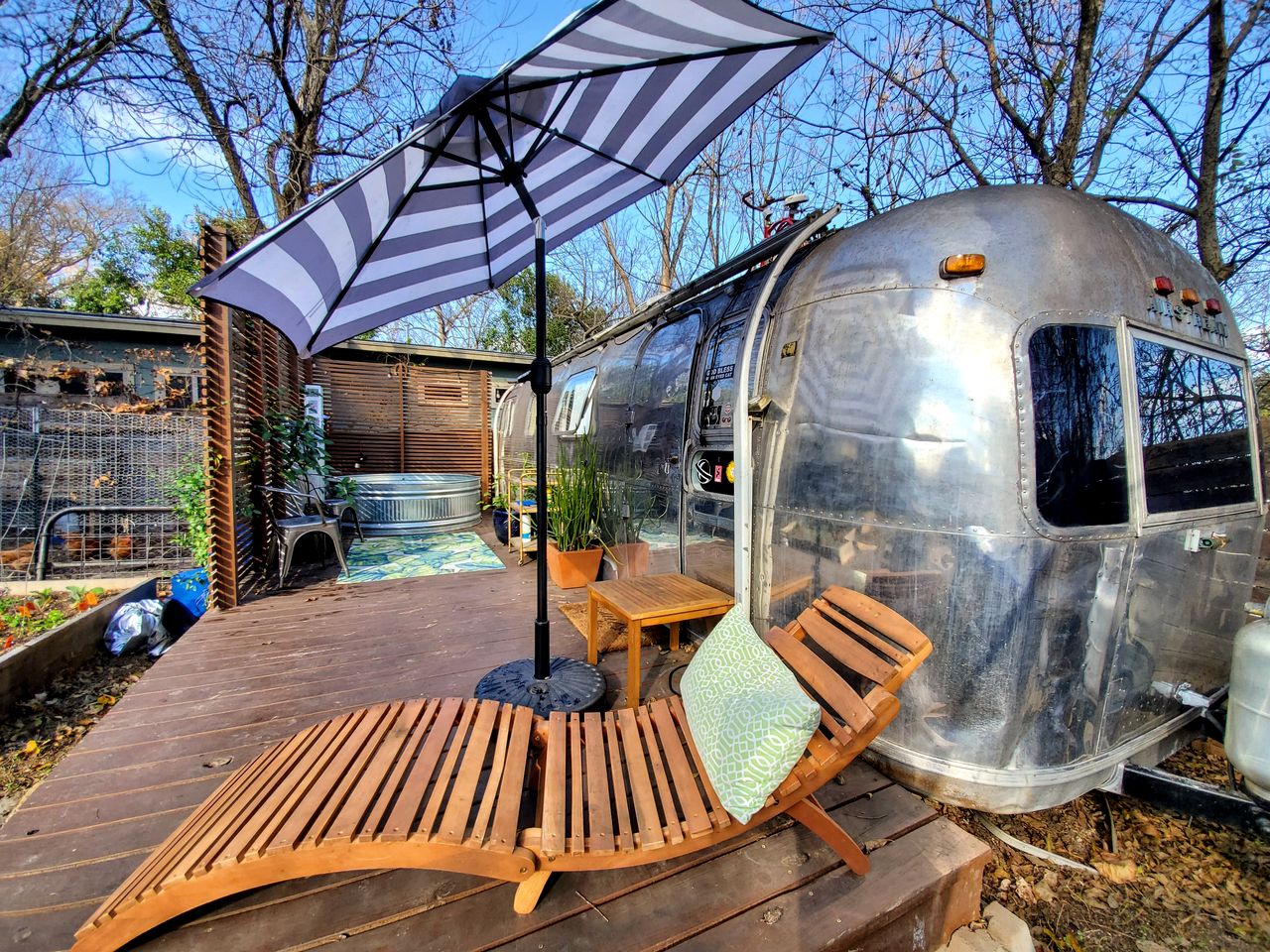 Sleek Retro Airstream Rental for Glamping for Two near Downtown Austin