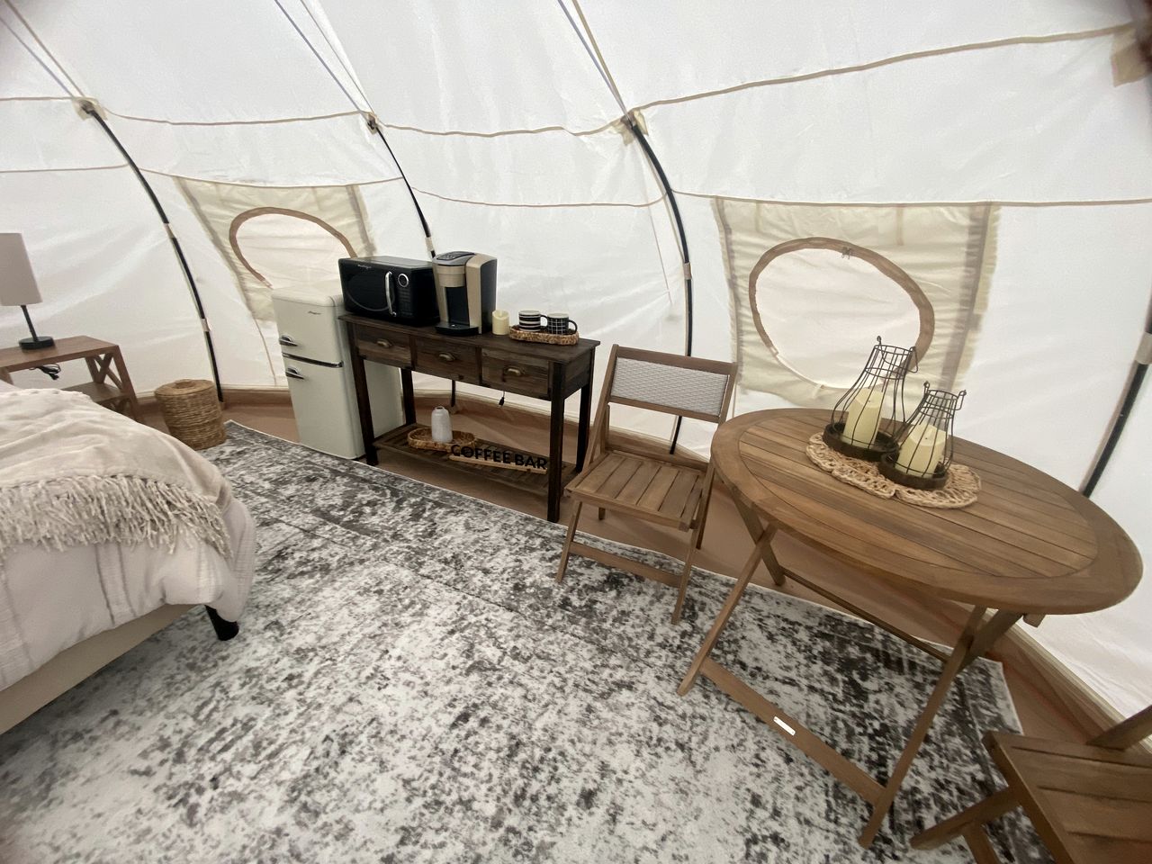 Blissful Bell Tent Oasis near Pymatuning Lake in Pennsylvania