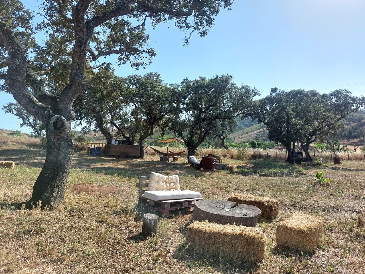 Peaceful Bell Tent on a Serene Farm for a Relaxing Escape in Nature in Beja District, Portugal