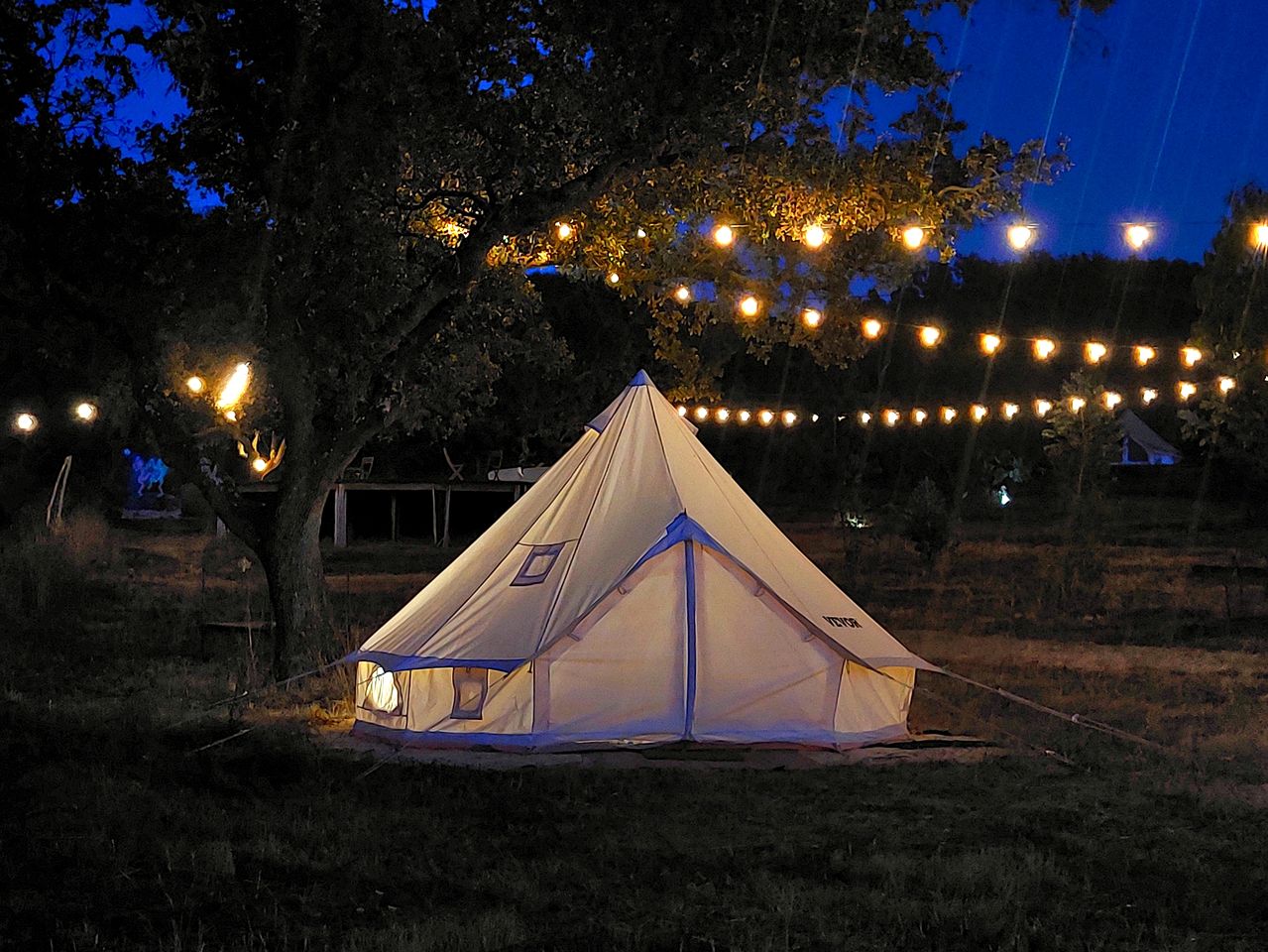 Peaceful Bell Tent on a Serene Farm for a Relaxing Escape in Nature in Beja District, Portugal