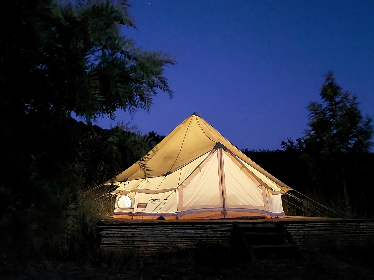 Peaceful Bell Tent on a Serene Farm for a Relaxing Escape in Nature in Beja District, Portugal