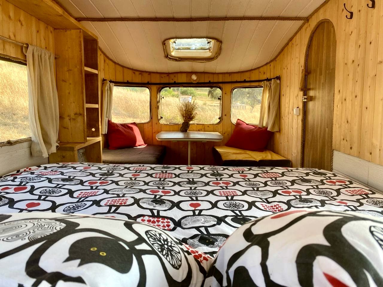 Cozy Caravan Surrounded by Forest and Rolling Valleys for a Unique Romantic Getaway in Beja District, Portugal