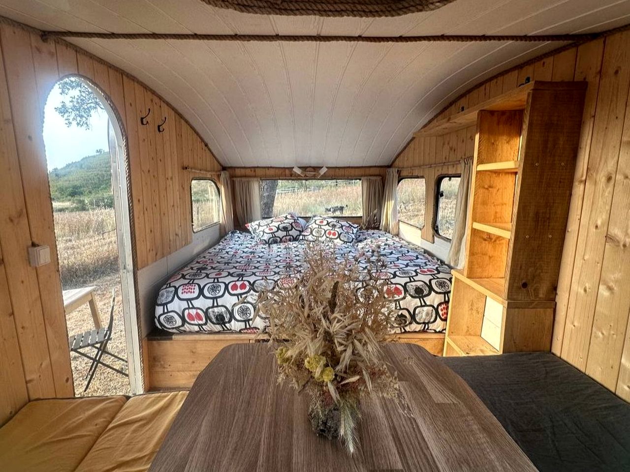 Cozy Caravan Surrounded by Forest and Rolling Valleys for a Unique Romantic Getaway in Beja District, Portugal