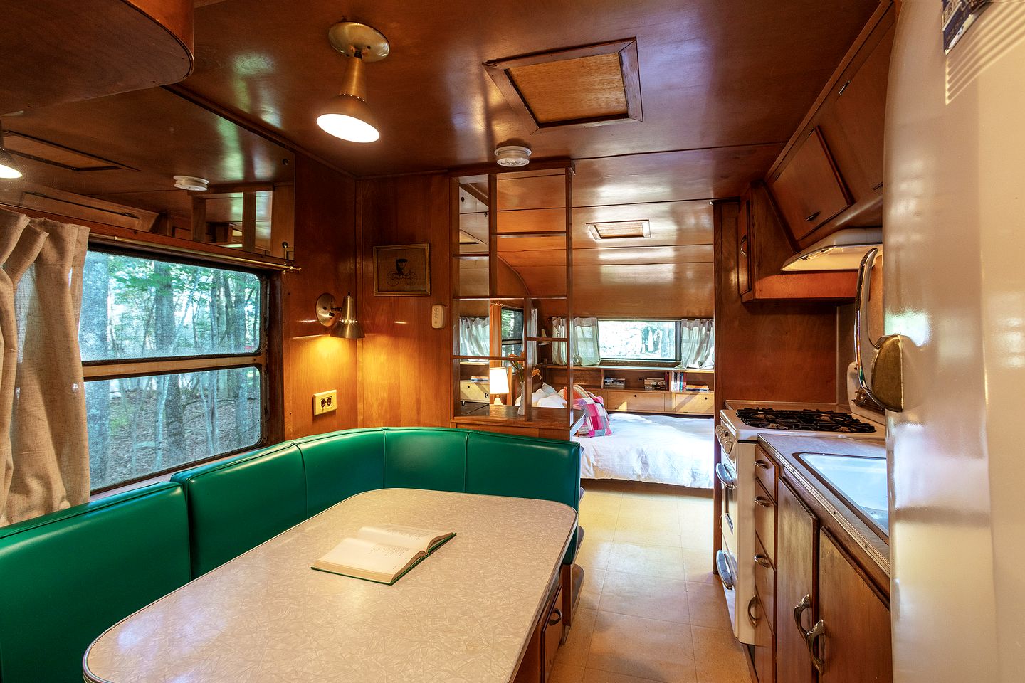 Gorgeous Fully Restored Caravan Nestled in the Trees Along Silver Lake for a Unique Vacation in Woodridge, New York
