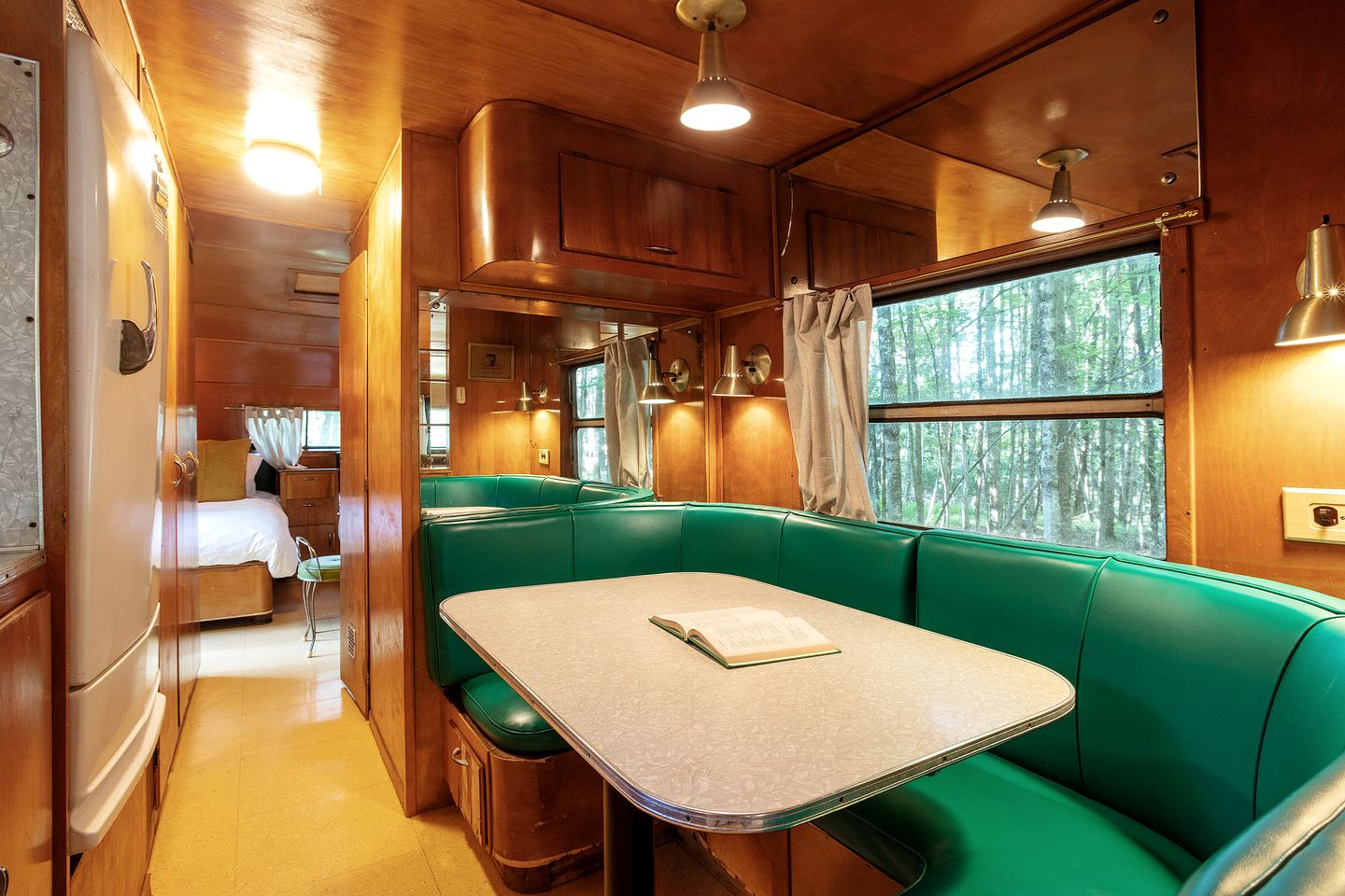 Gorgeous Fully Restored Caravan Nestled in the Trees Along Silver Lake for a Unique Vacation in Woodridge, New York