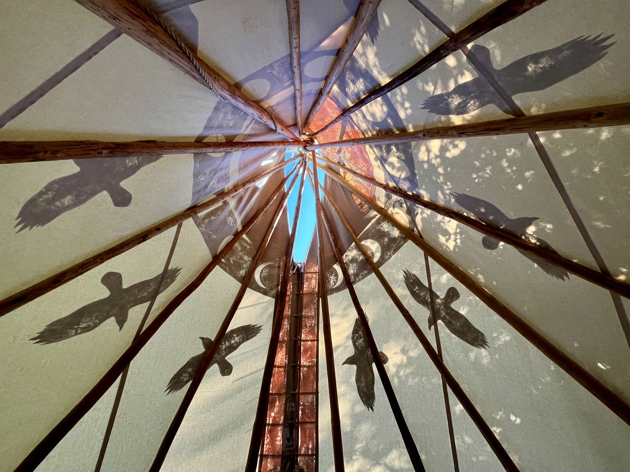 Peaceful Hand-Painted Tipi with Outdoor Kitchen near Columbia River Gorge, Oregon