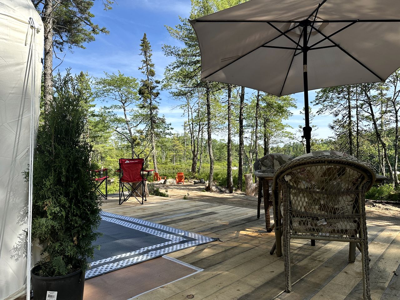 Beautiful Safari Tent with Incredible Views for a Romantic Glamping Getaway near Milford, Nova Scotia