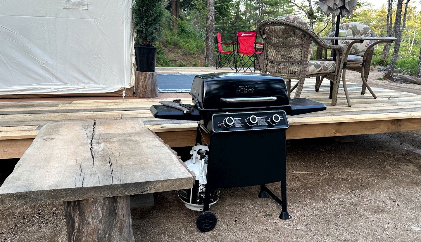 Beautiful Safari Tent with Incredible Views for a Romantic Glamping Getaway near Milford, Nova Scotia