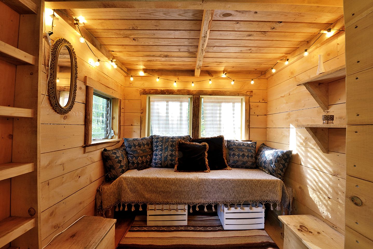 Beautiful Wooden Tiny House Nestled in the Trees on a Private Farm for a Peaceful Romantic Getaway in Woodridge, New York