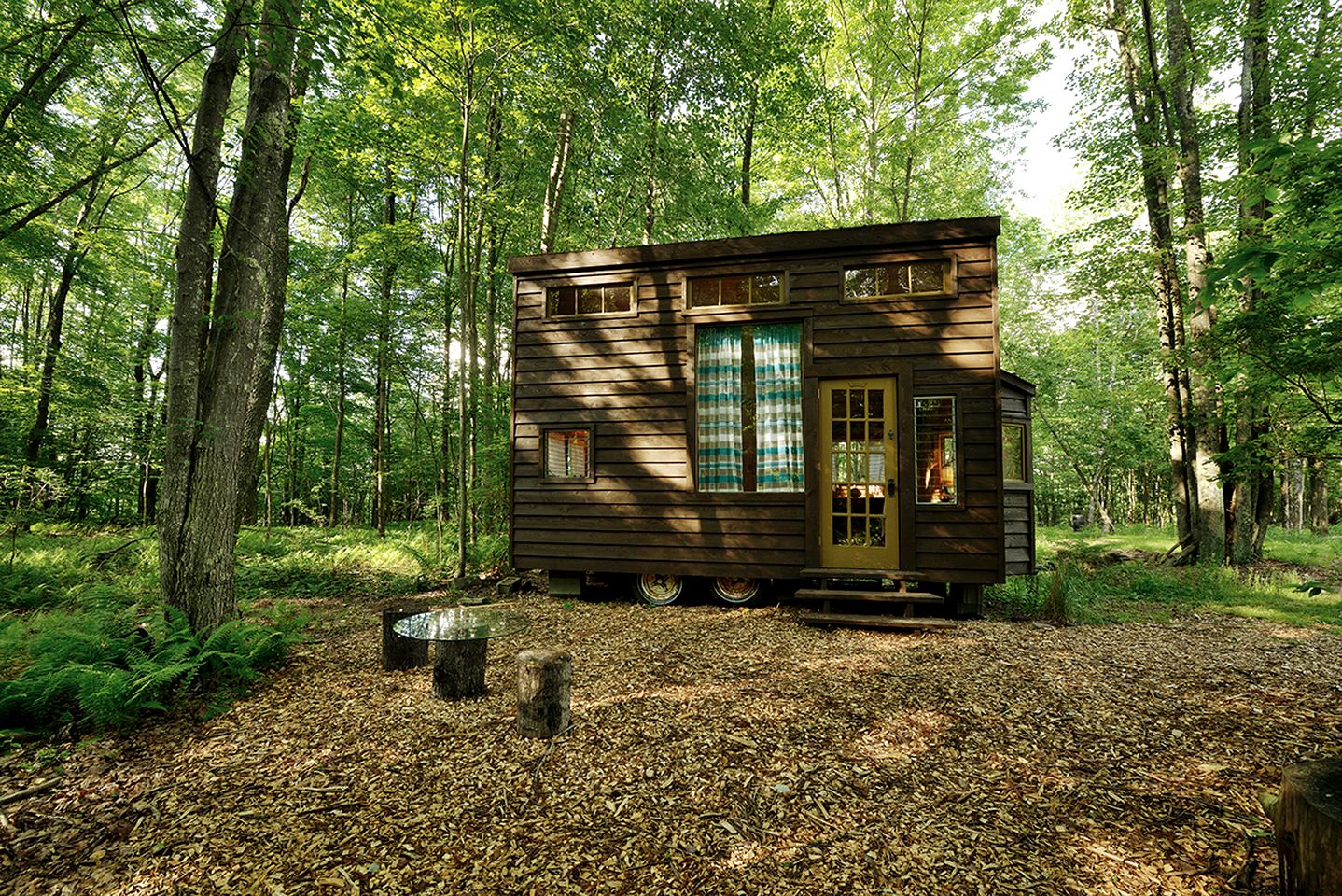 Beautiful Wooden Tiny House Nestled in the Trees on a Private Farm for a Peaceful Romantic Getaway in Woodridge, New York