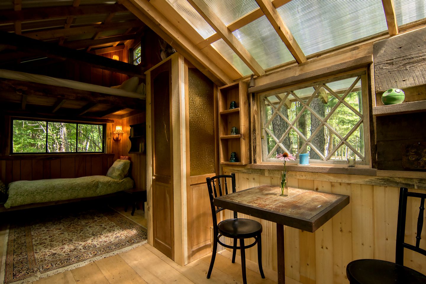 Unique Tiny House Built from Recycled Materials for a One-of-a-Kind Glamping Getaway in Woodridge, New York