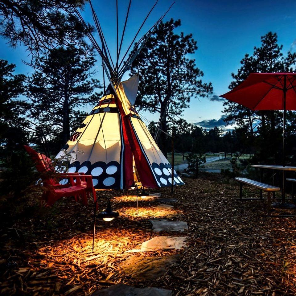 Cozy Tipis with Campfire Fun and Outdoor Adventures near Casper, Wyoming